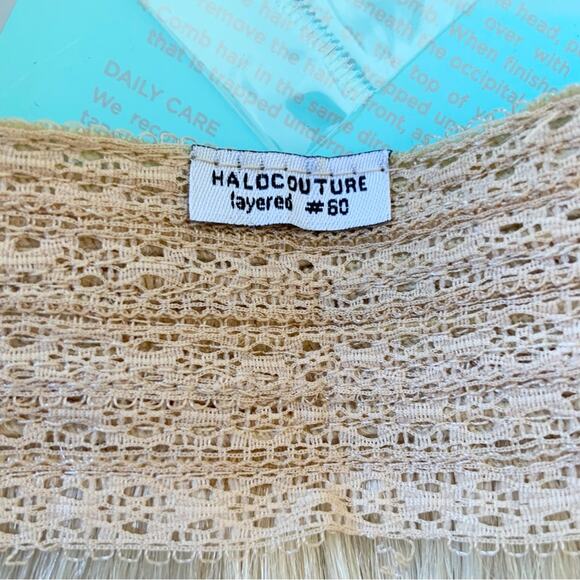 Halo Couture Halo Hair Extensions 18 inches Layered #60 Platinum Blonde Halo - Picture 9 of 16